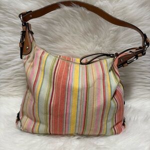 Fossil Multicolor Striped Shoulder Bag